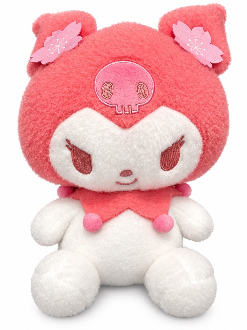Sanrio Sakura Series Kuromi Plush 13” Pink Cherry Blossom Stuffed Animal Round1